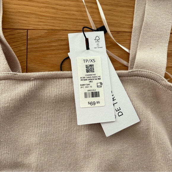 Dynamite cut out midi beige knit dress - Picture 5 of 8